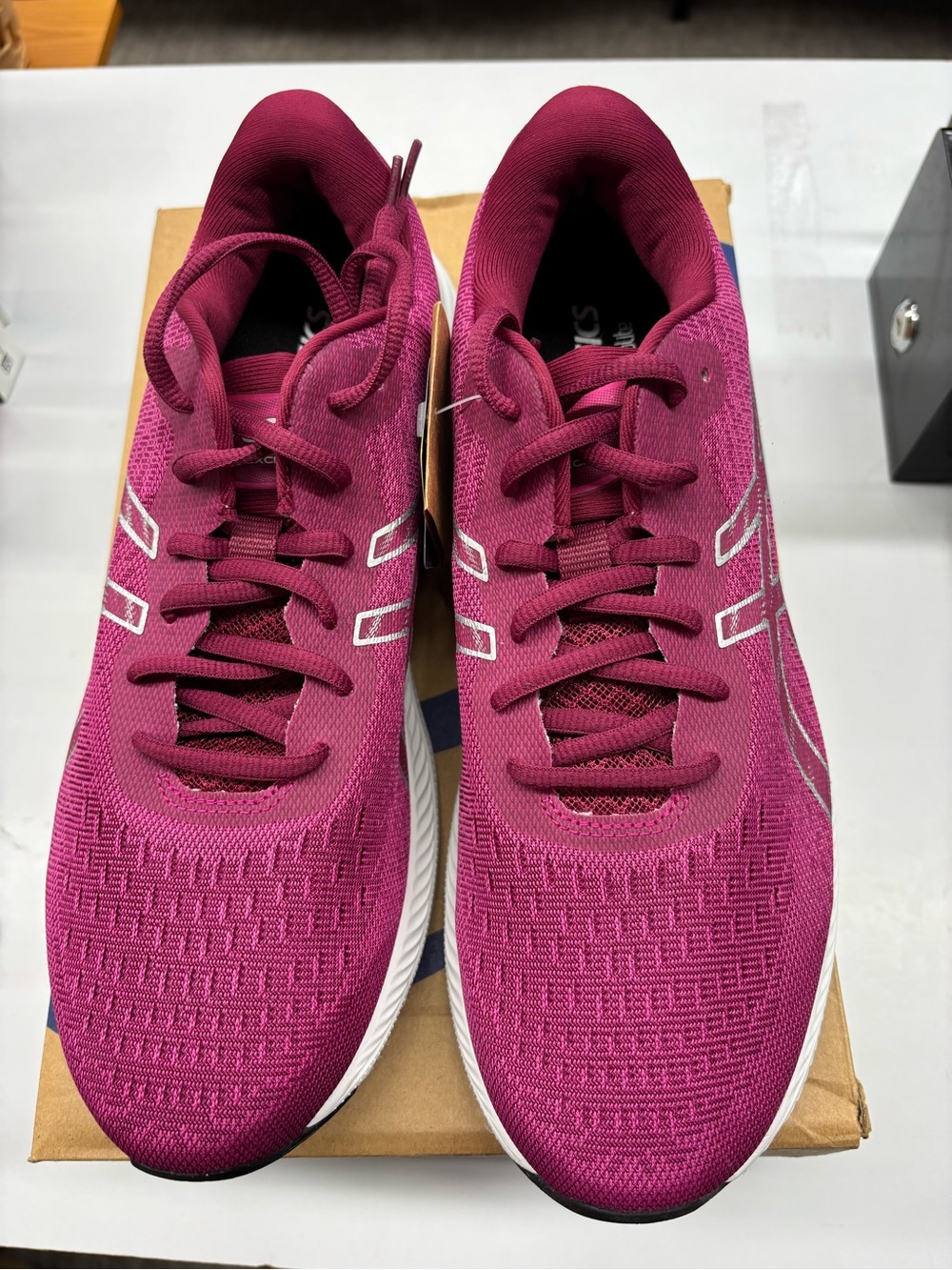 Asics Women's Fuchsia Athletic Running Shoes with Ortholite - Picture 2 of 5